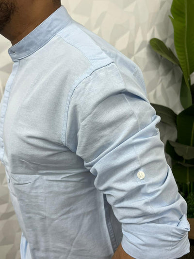 Slub linen short kurta