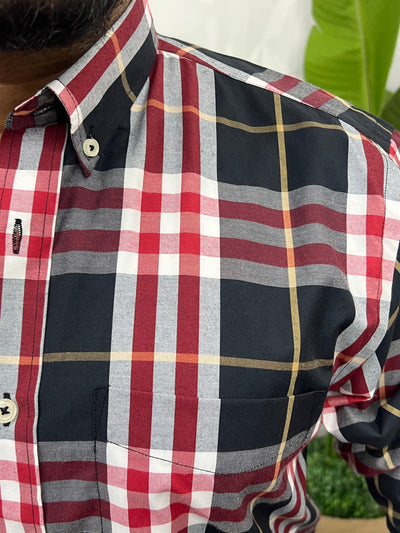 Cotton poplin burberry chex shirt