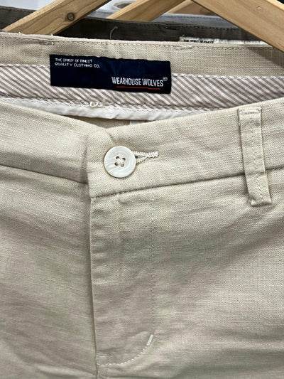 Linen fabric chinos