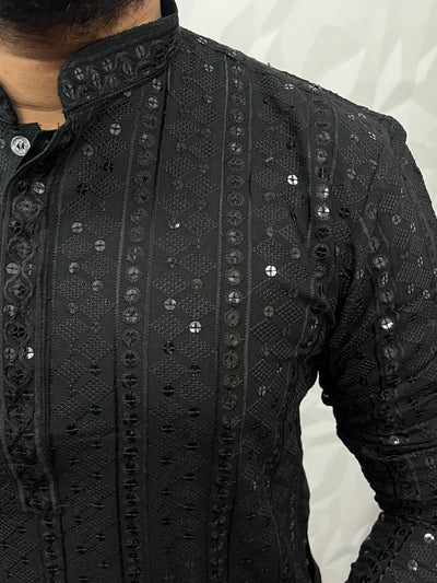 Lucknowi fabric long kurta