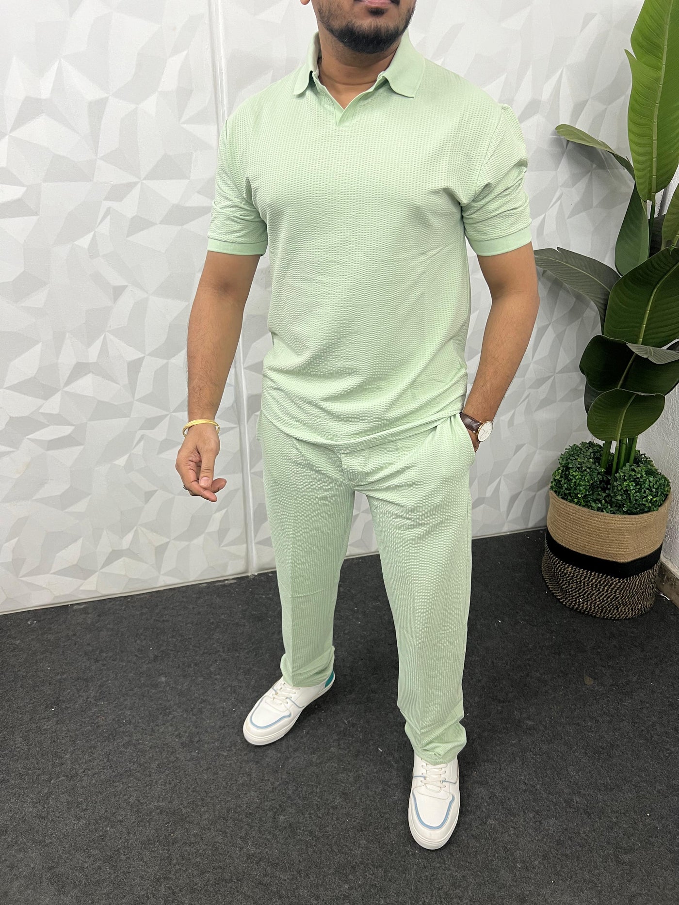 Cotton puff fabric cordset