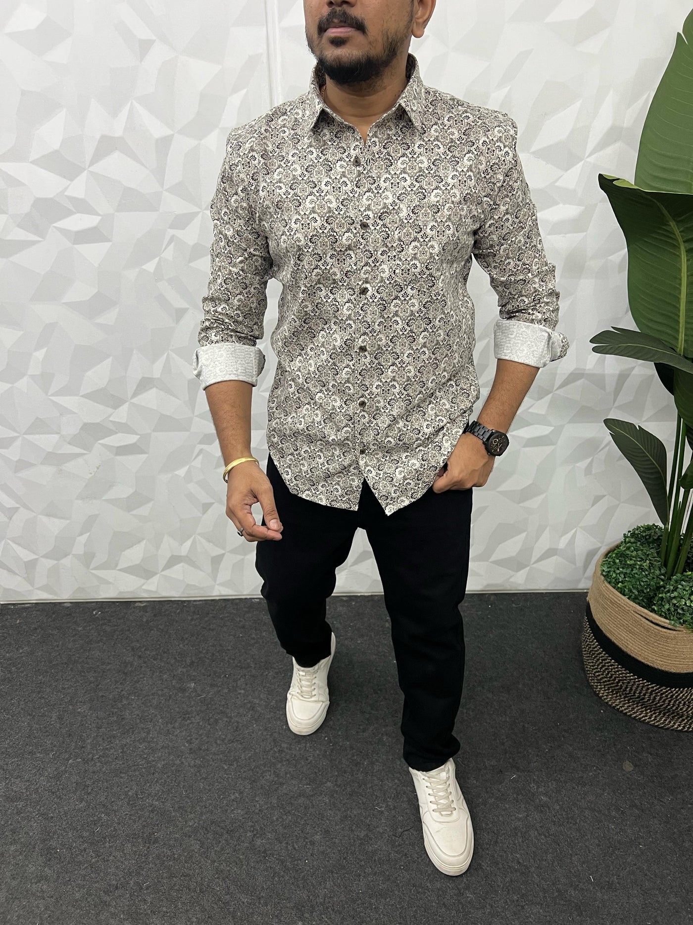 Cotton giza premium printed shirt