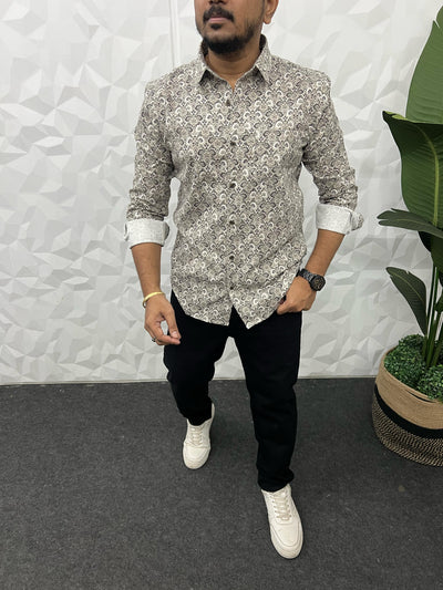 Cotton giza premium printed shirt
