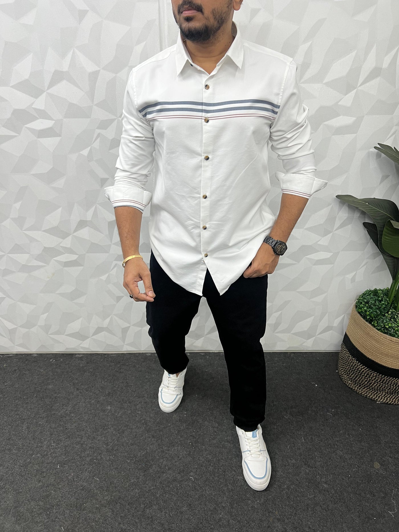 Chest pannel club wear shirt