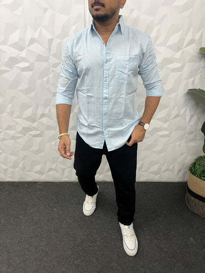 Twill fabric plain shirt