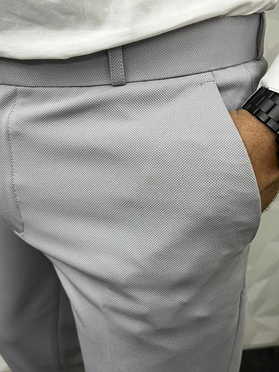Peanut fabric trouser ( light grey )