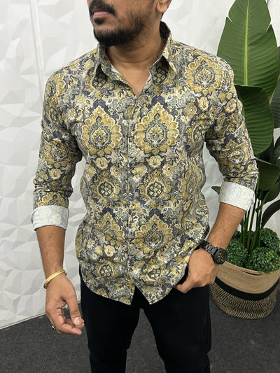 Cotton giza premium printed shirt