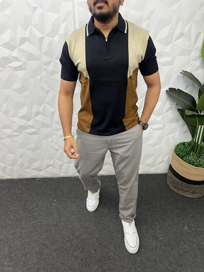 Stylish knitted polo t-shirt