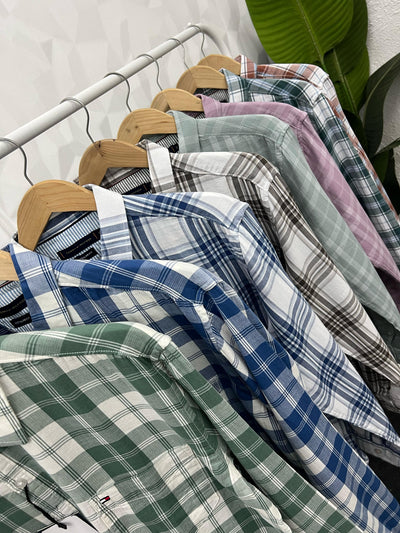 Double cloth soft cotton chex shirt
