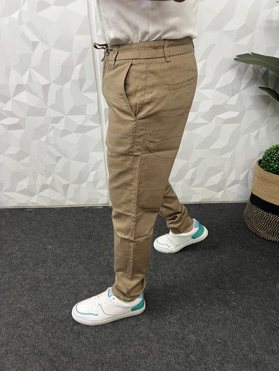 Dobby linen fabric pants