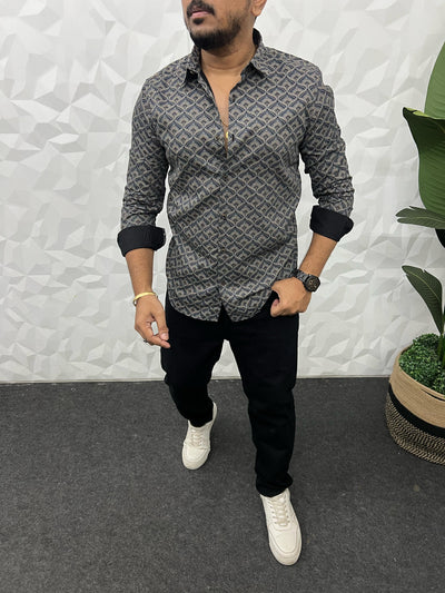 Cotton giza premium printed shirt