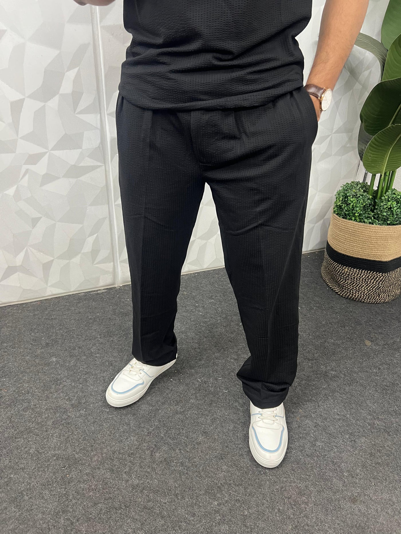 Cotton puff fabric cordset