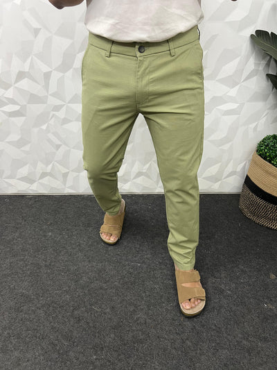 Linen fabric chinos