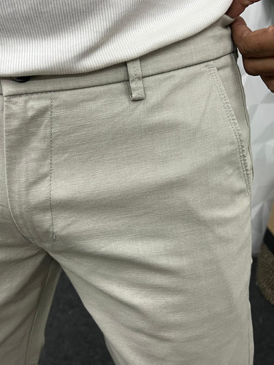 Linen fabric chinos