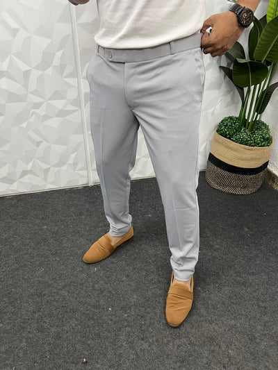 Peanut fabric ankle trouser