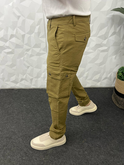 Linen fabric cargo pant